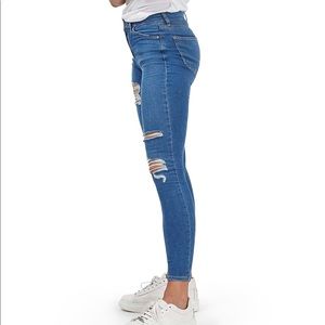 Topshop Moto Leigh Super Ripped Ankle Skinny Jean